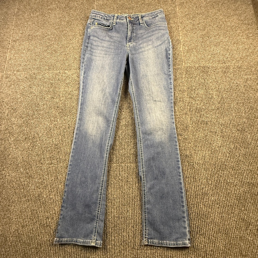 Lee Riders Womens Midrise Straight‎ Leg Blue Jeans Size 12Long 1STMFW5